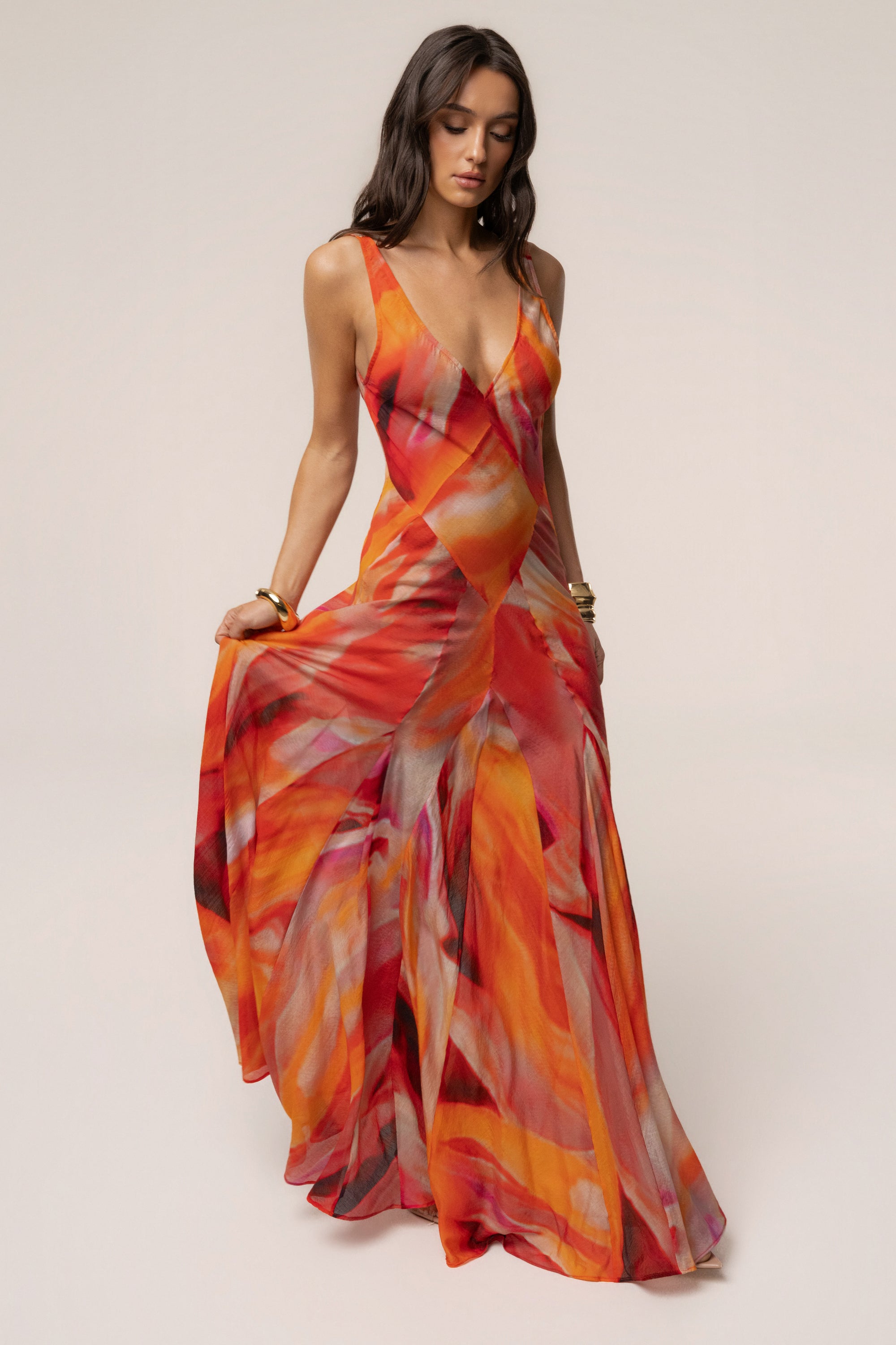Allegra Maxi Dress - Red - 10