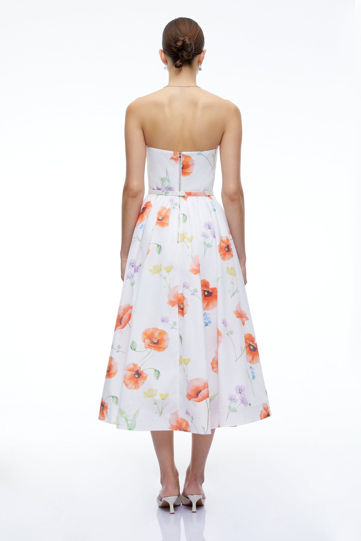 Fleurette Midi Dress - White Multicolor