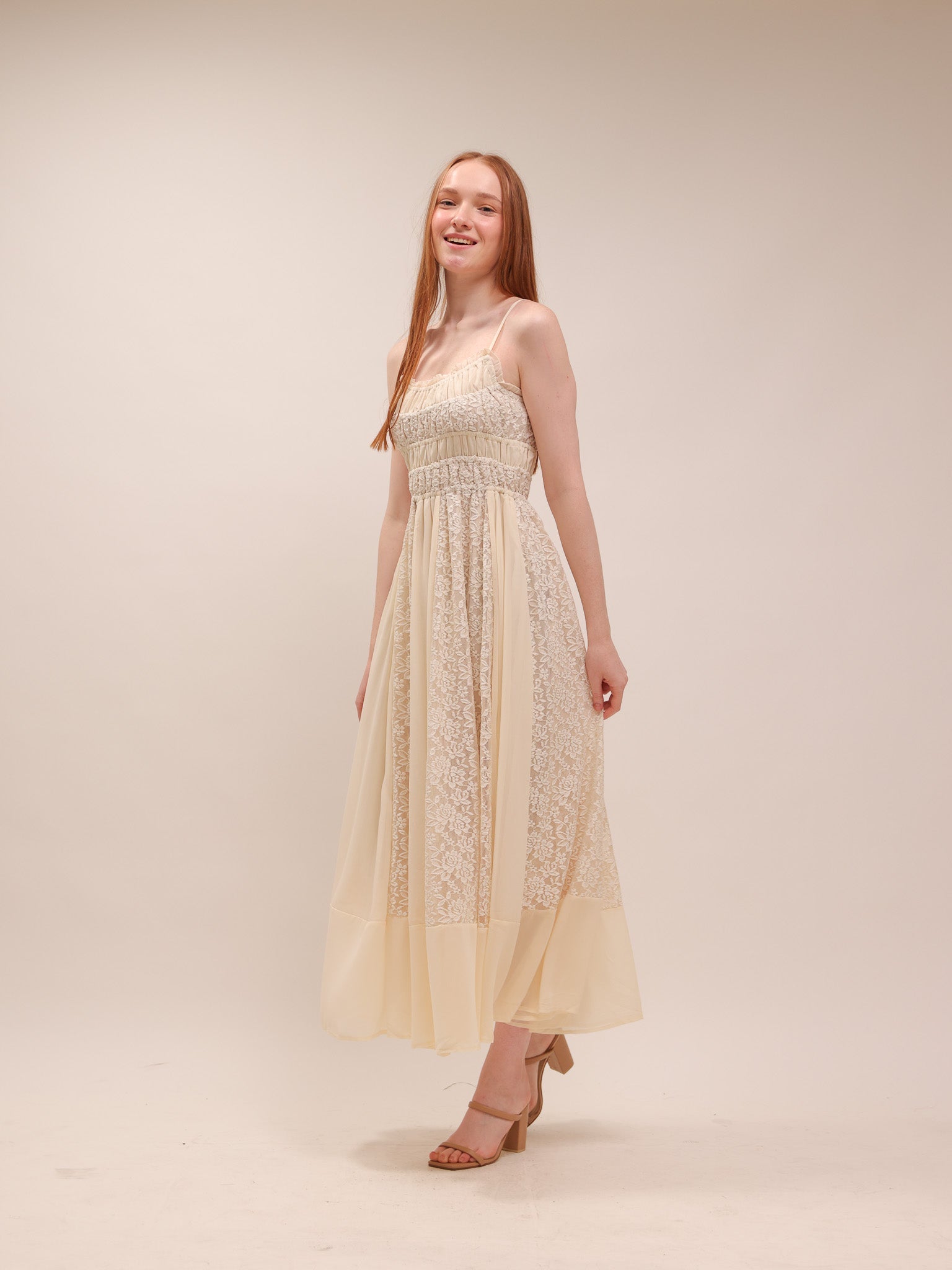 Elise Maxi Dress - Buttercream - 3