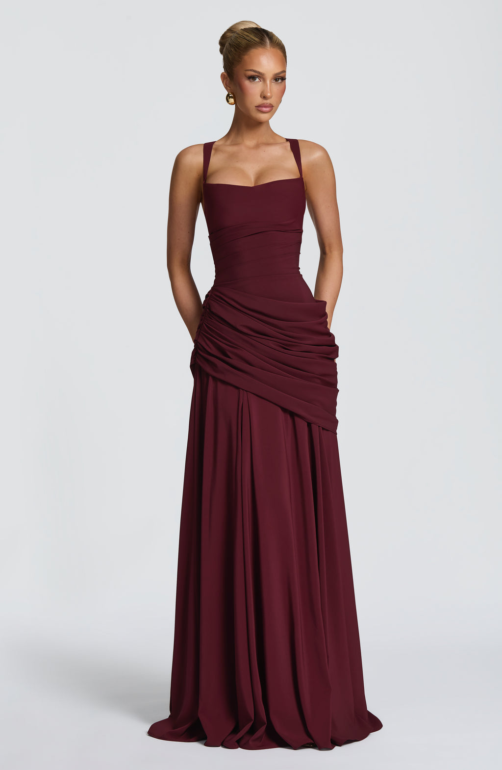 Scarlett Maxi Dress - Cherry Lacquer