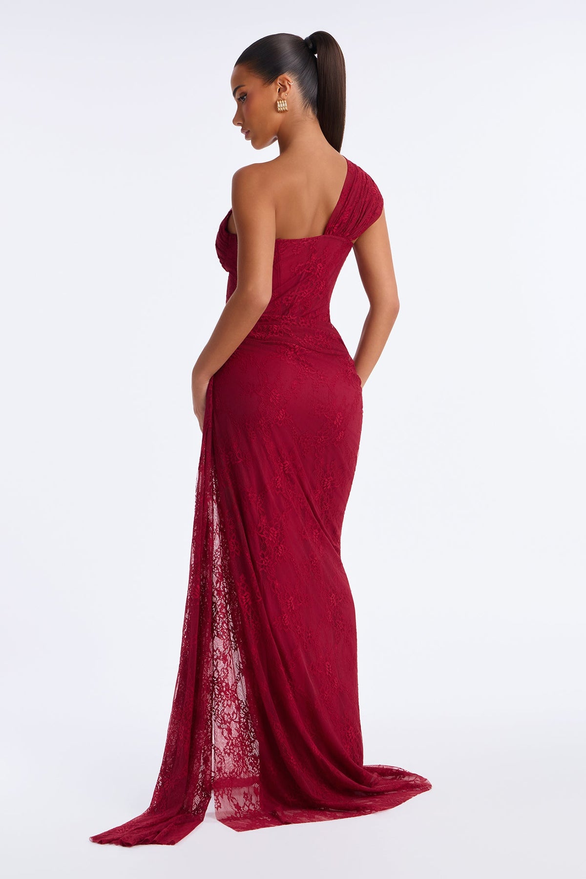 Valentina Lace Maxi Dress - Wine