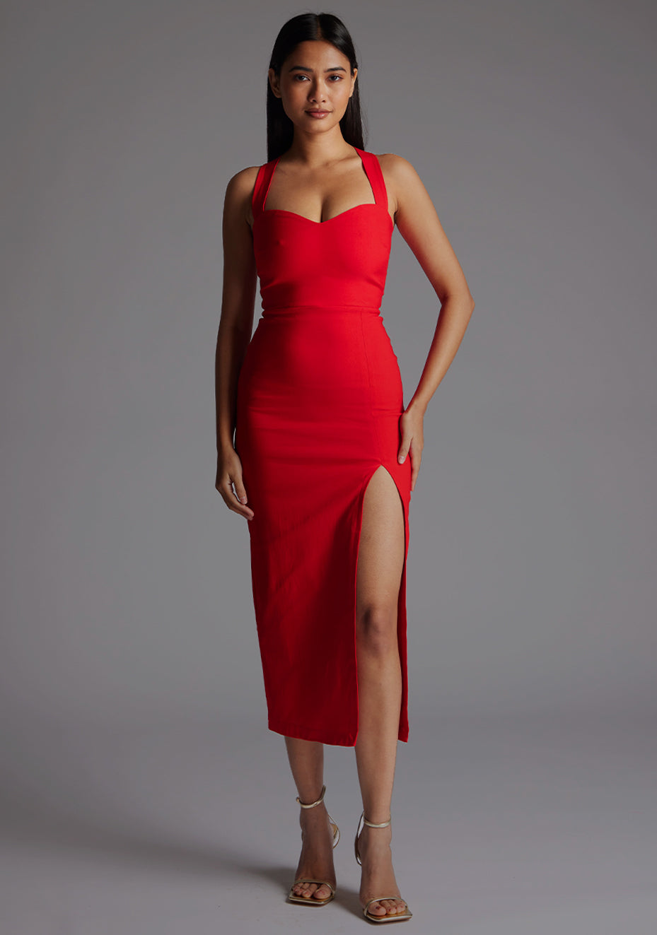Marlowe Midi Dress - Red