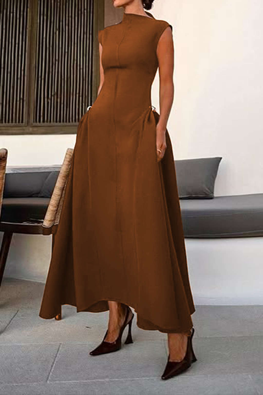 Celeste Maxi Dress - Brown