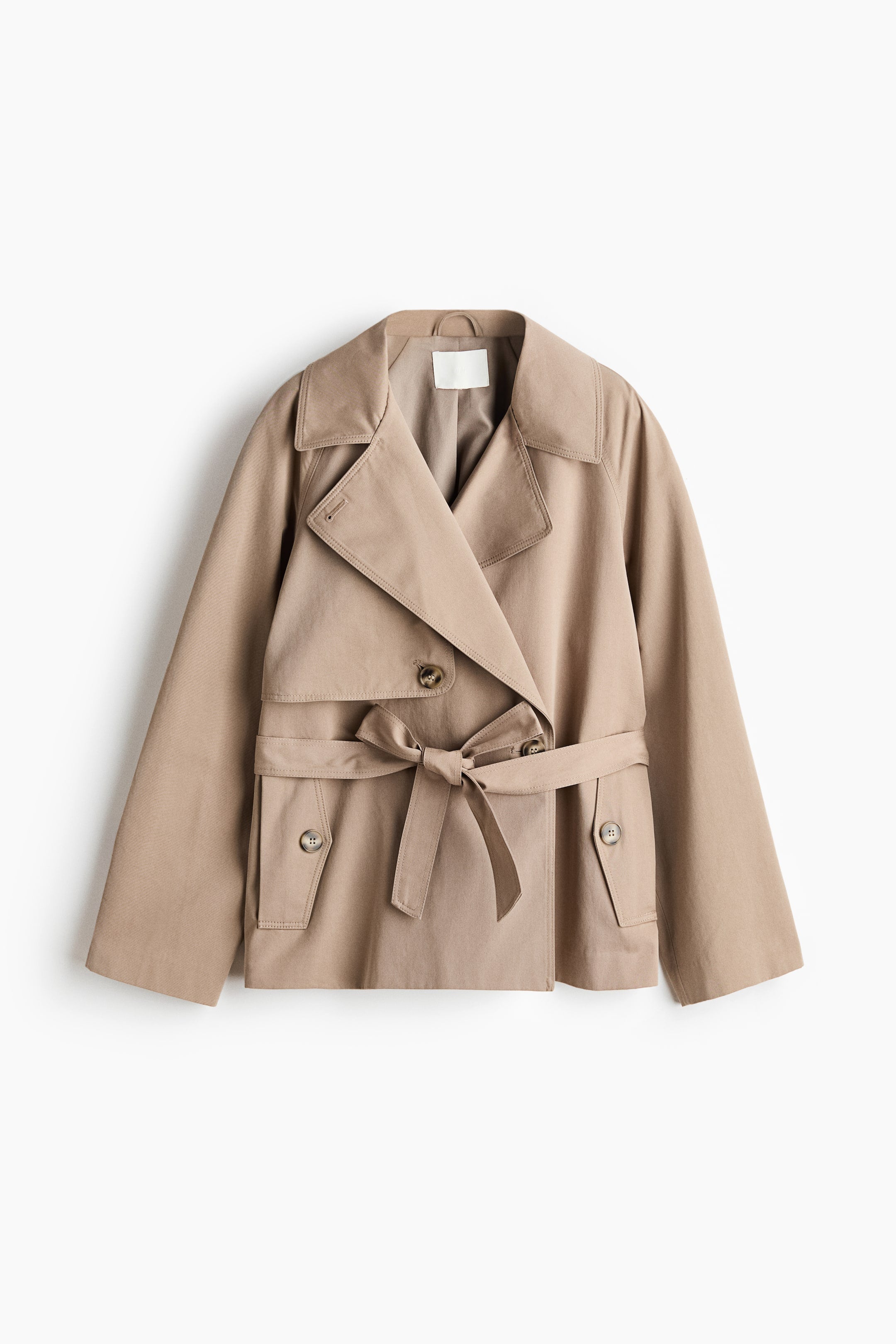 Ribbon Trench Coat - Taupe