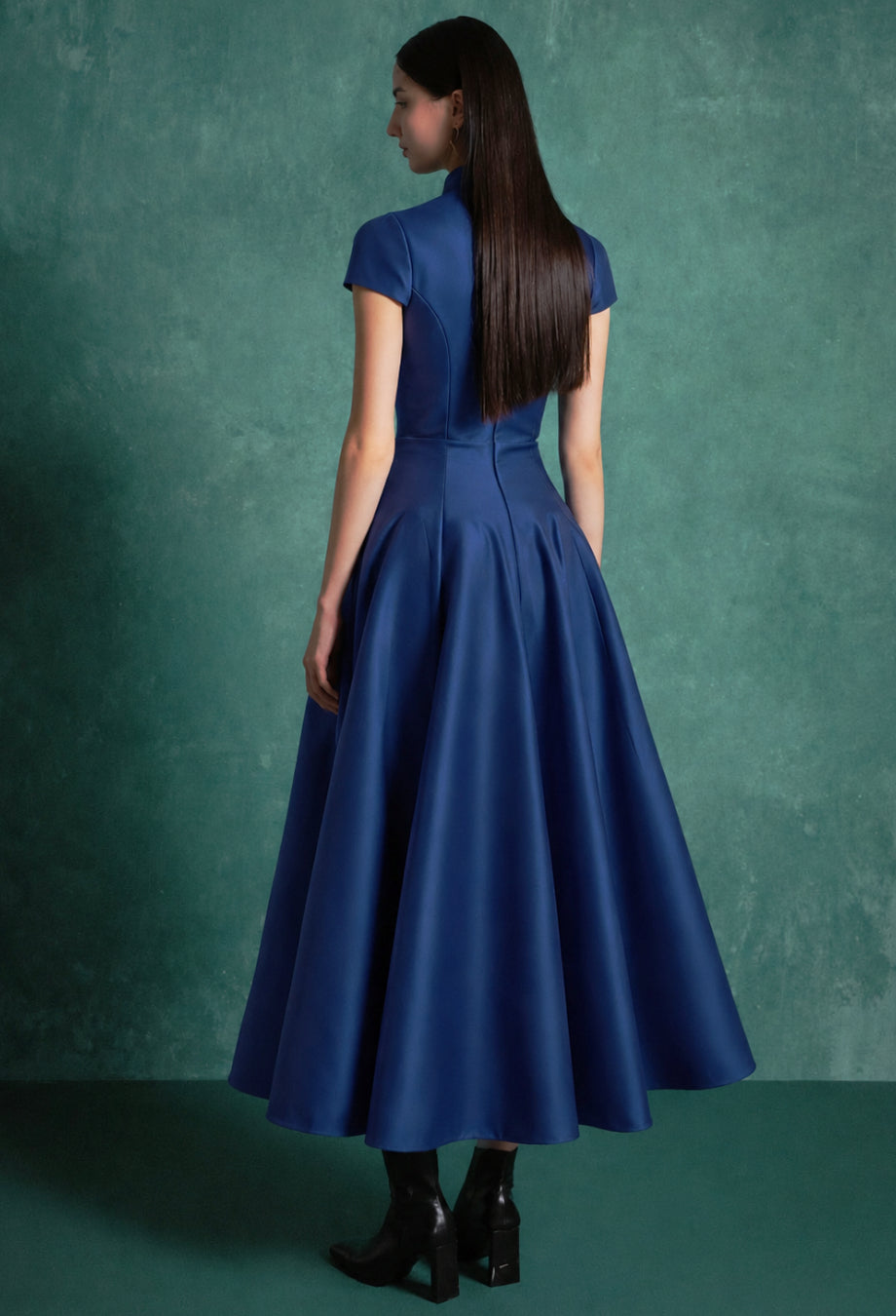 Betty Midi Dress - Navy Blue