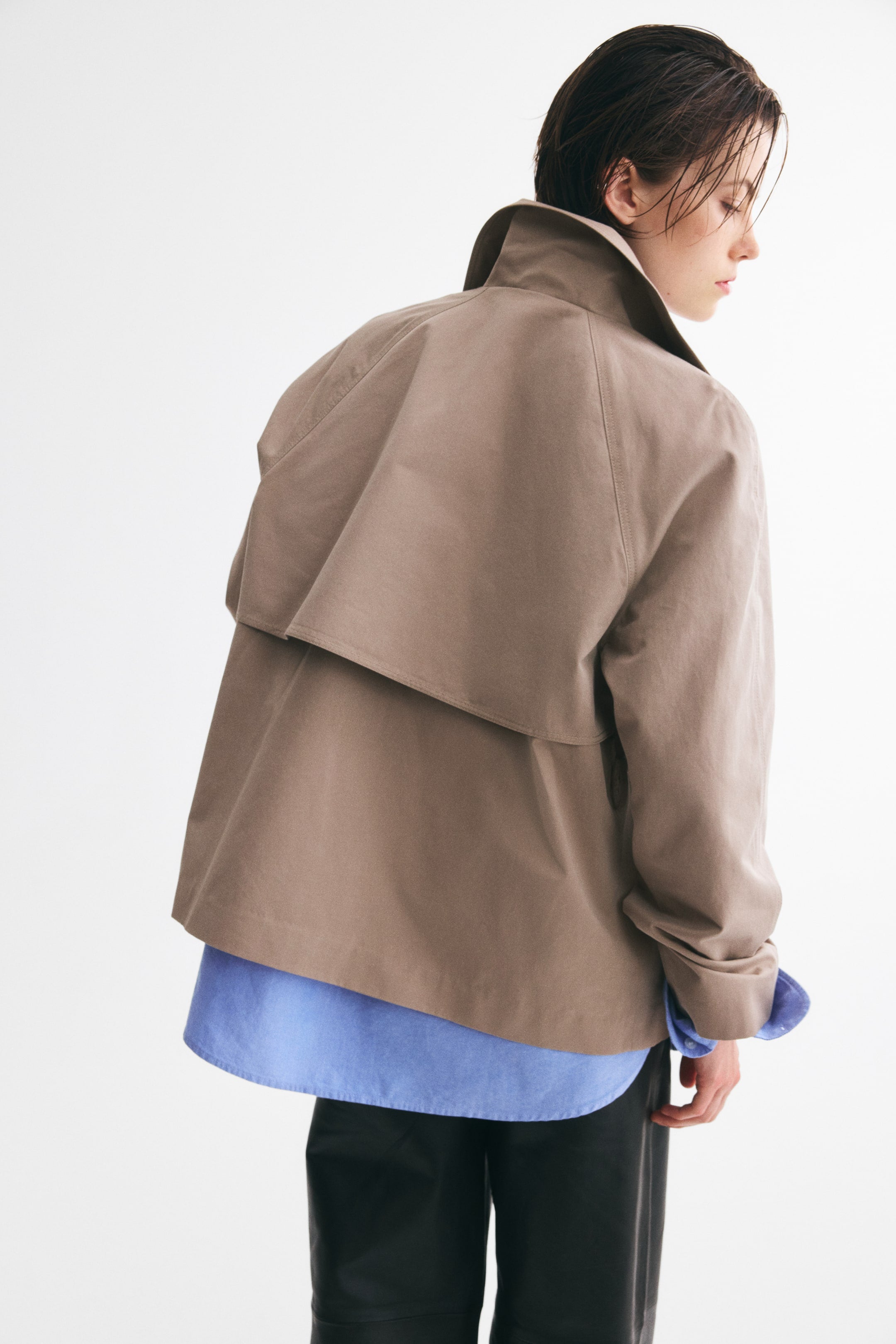 Ribbon Trench Coat - Taupe