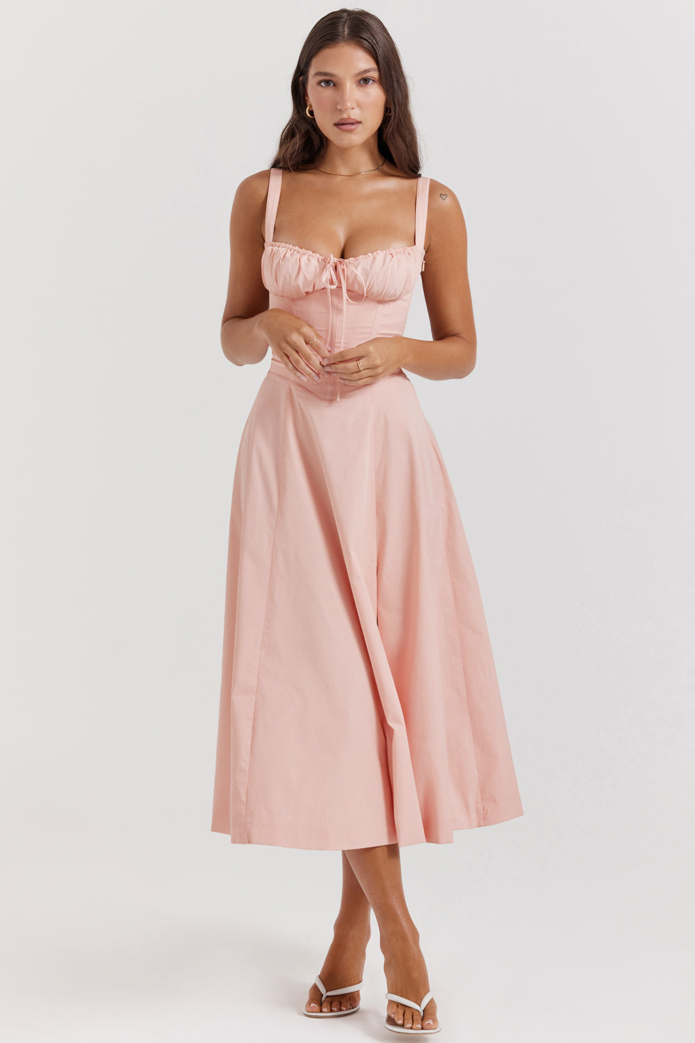 Delphine Midi Dress - Baby Pink