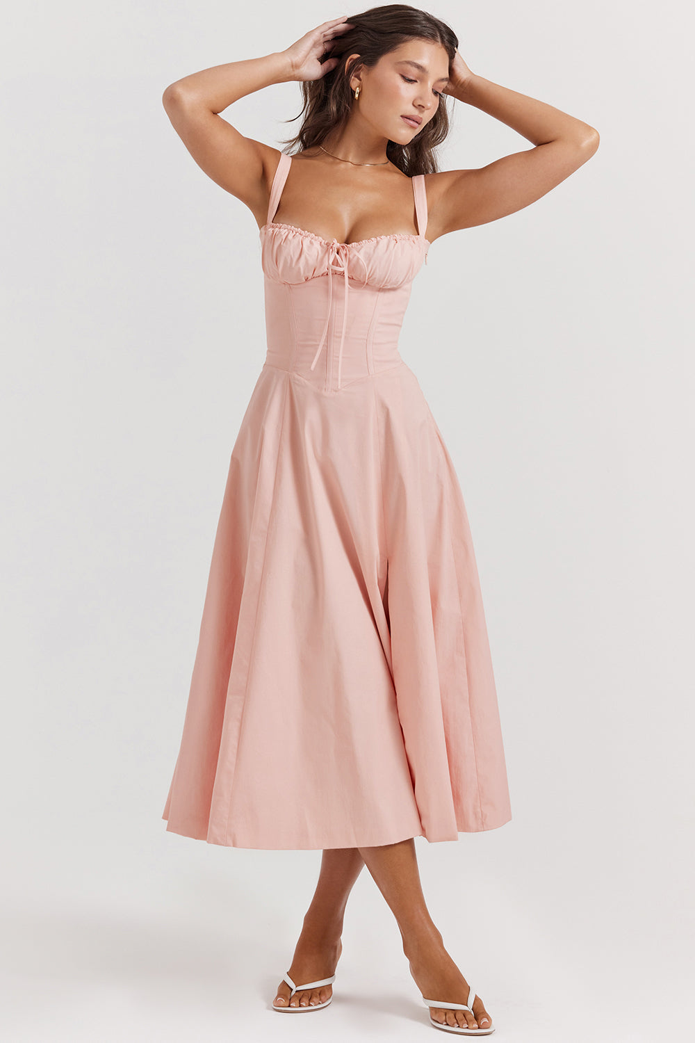 Delphine Midi Dress - Baby Pink