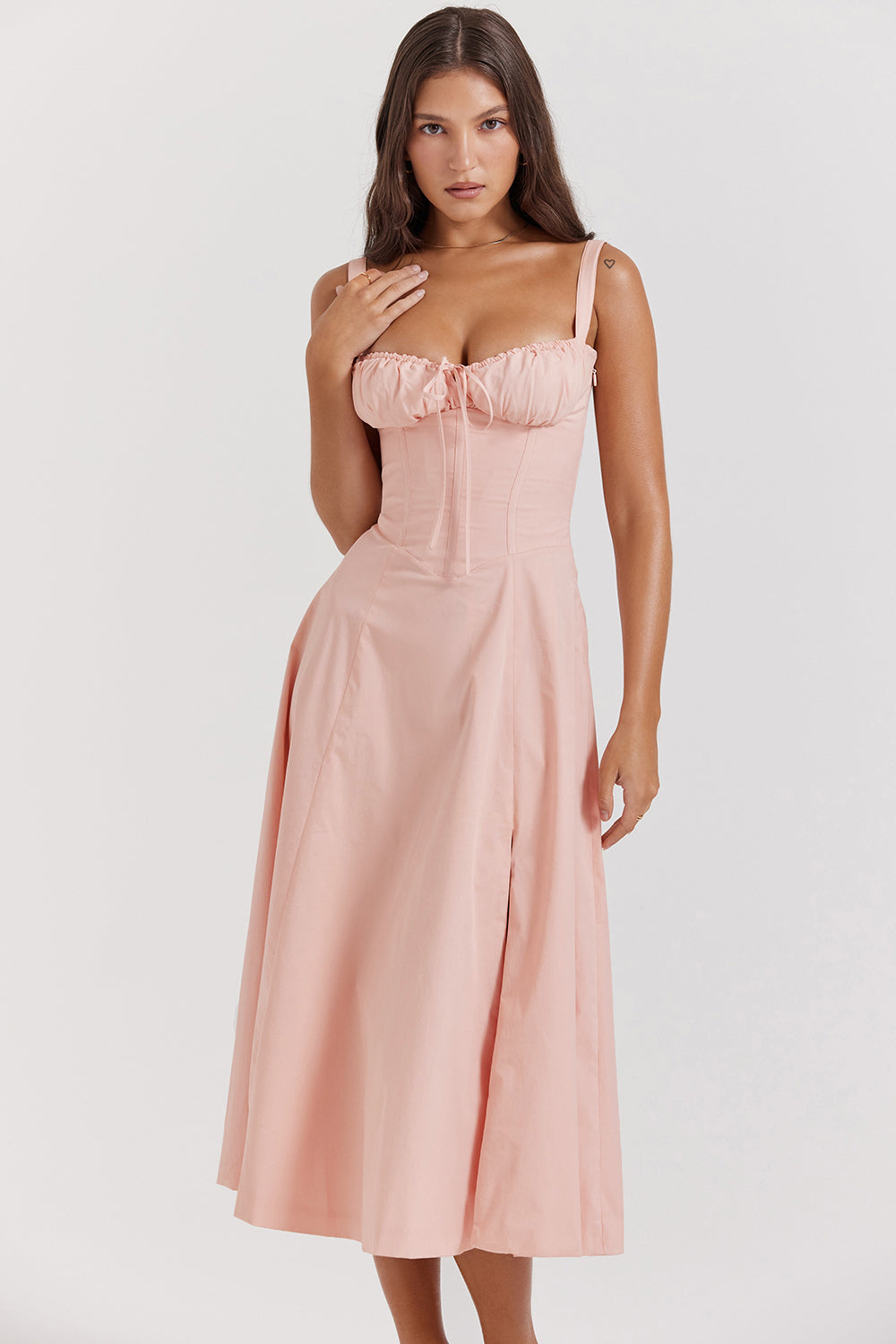 Delphine Midi Dress - Baby Pink