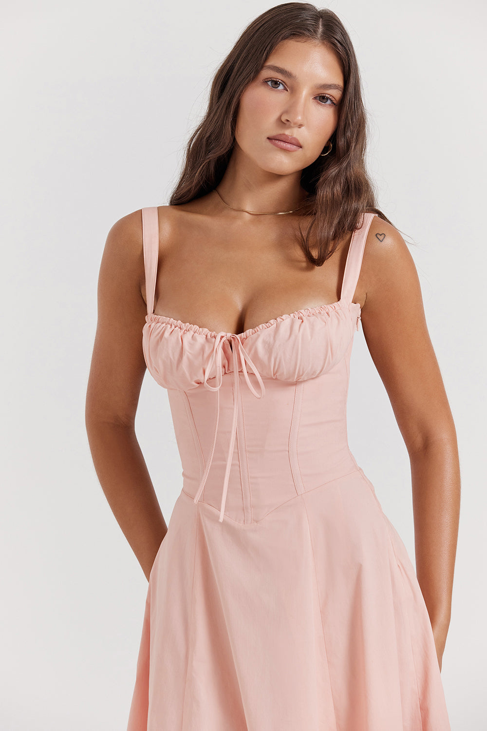 Delphine Midi Dress - Baby Pink