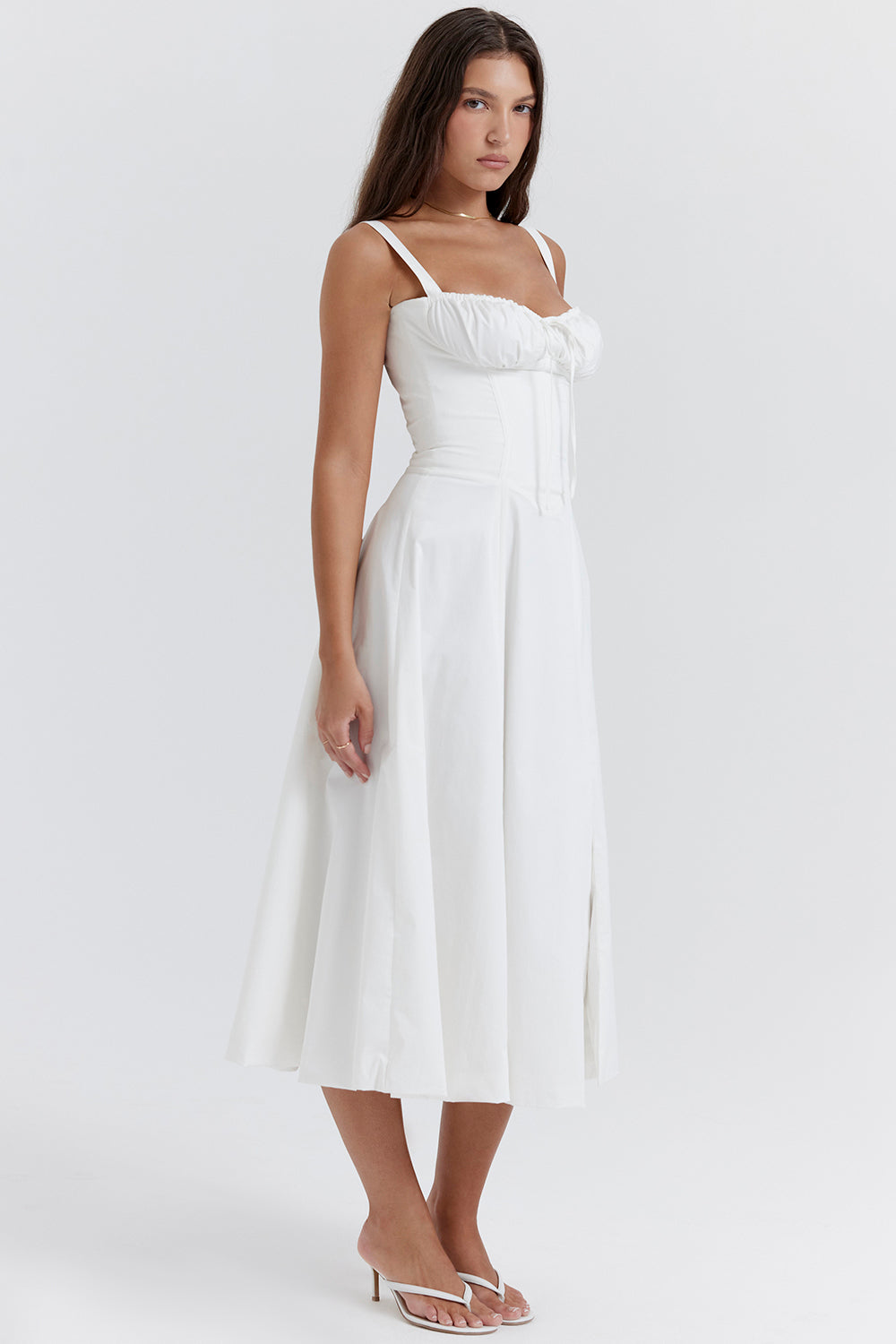 Delphine Midi Dress - White