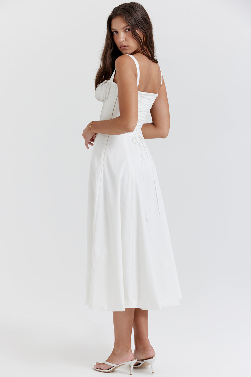 Delphine Midi Dress - White