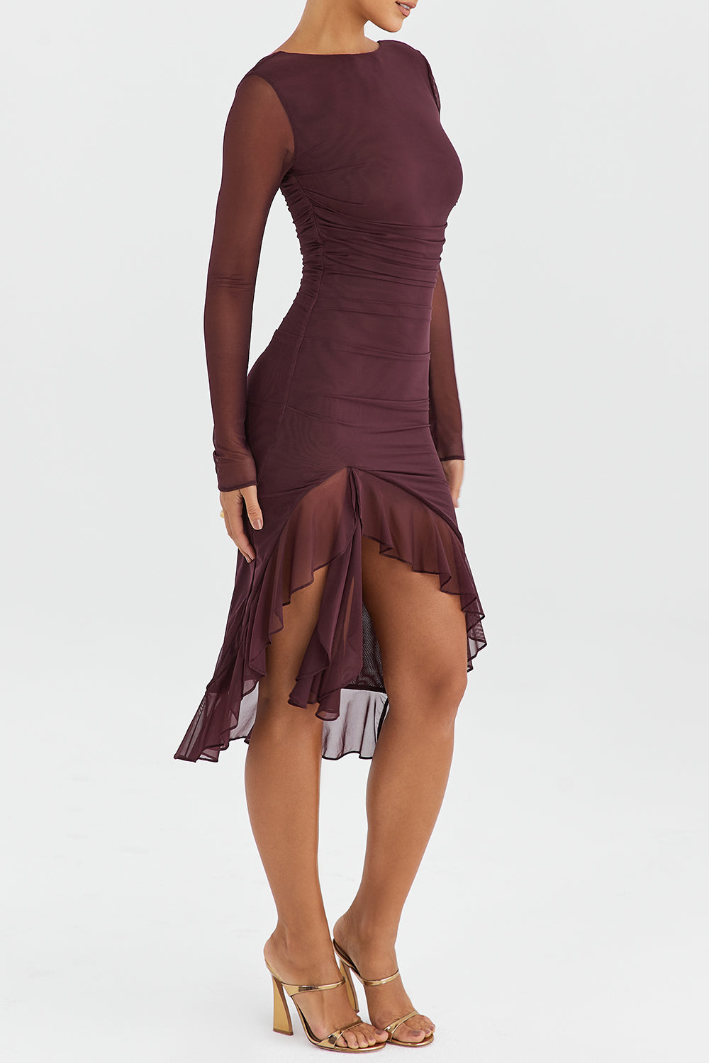 Merida Midi Dress - Wine
