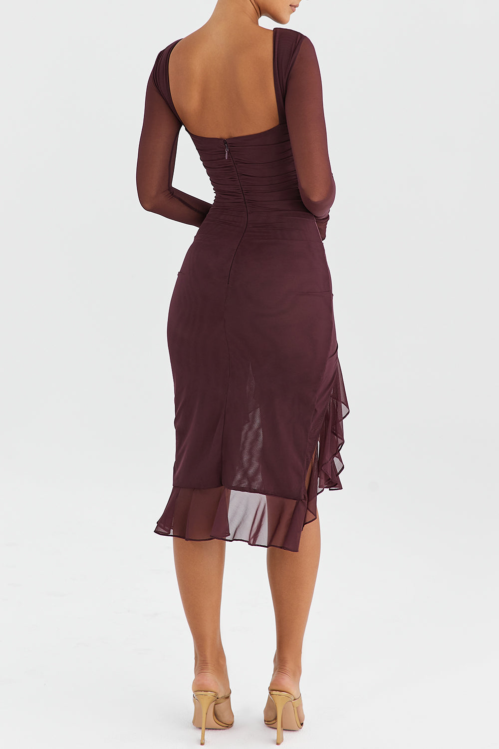 Merida Midi Dress - Wine