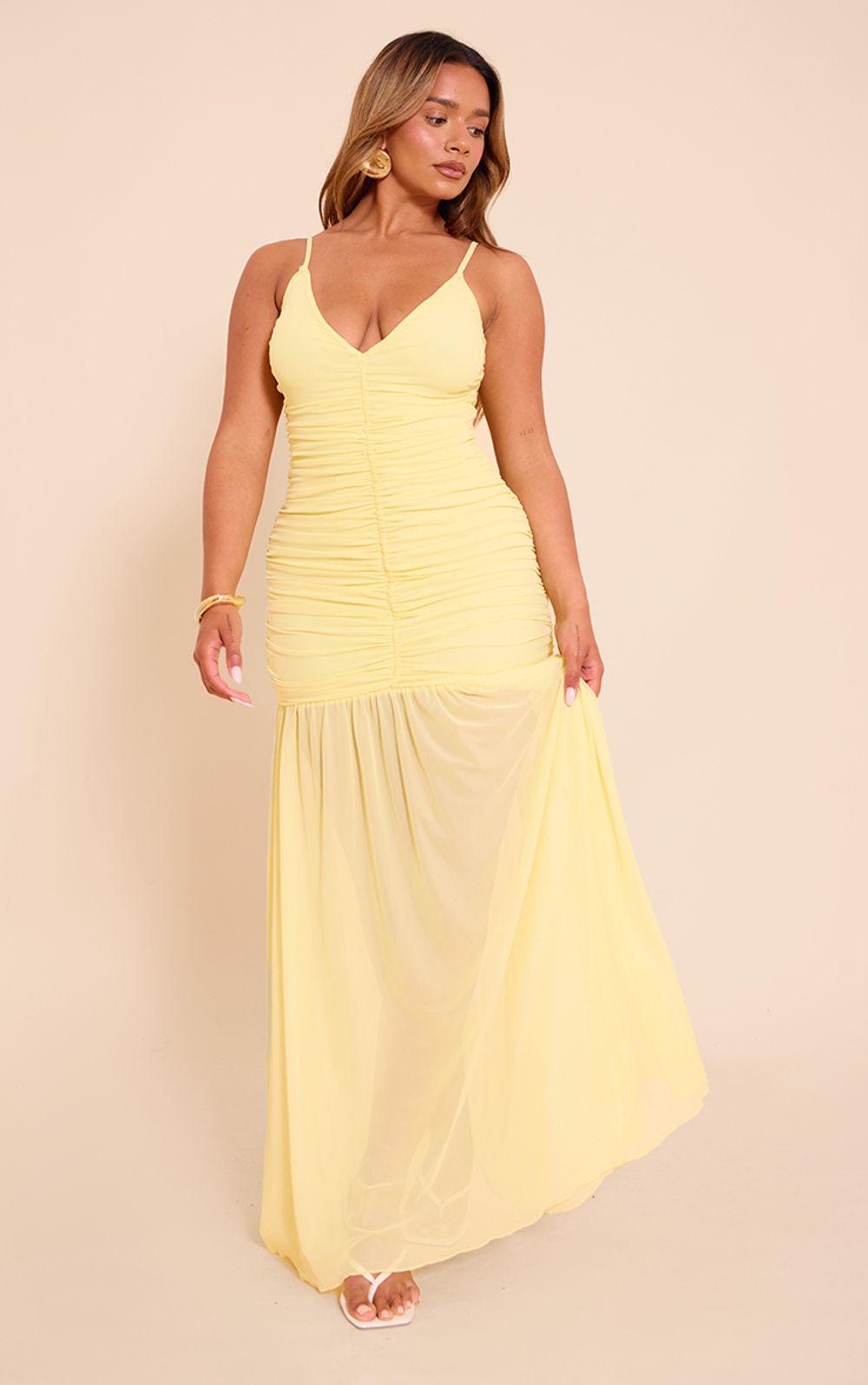 Arabella Maxi Dress - Butter Cream - front