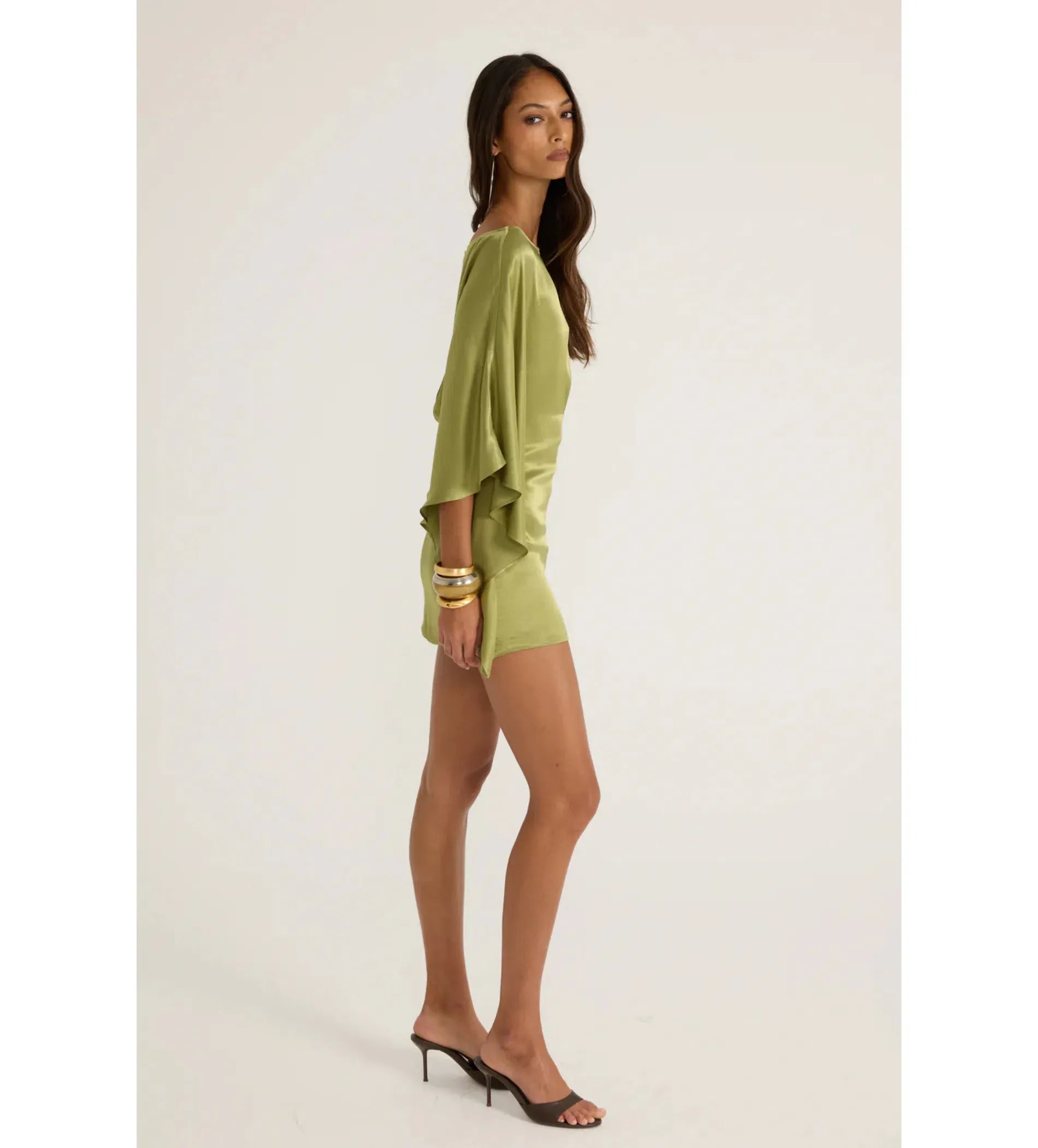 Vera Mini Dress - Vintage Green