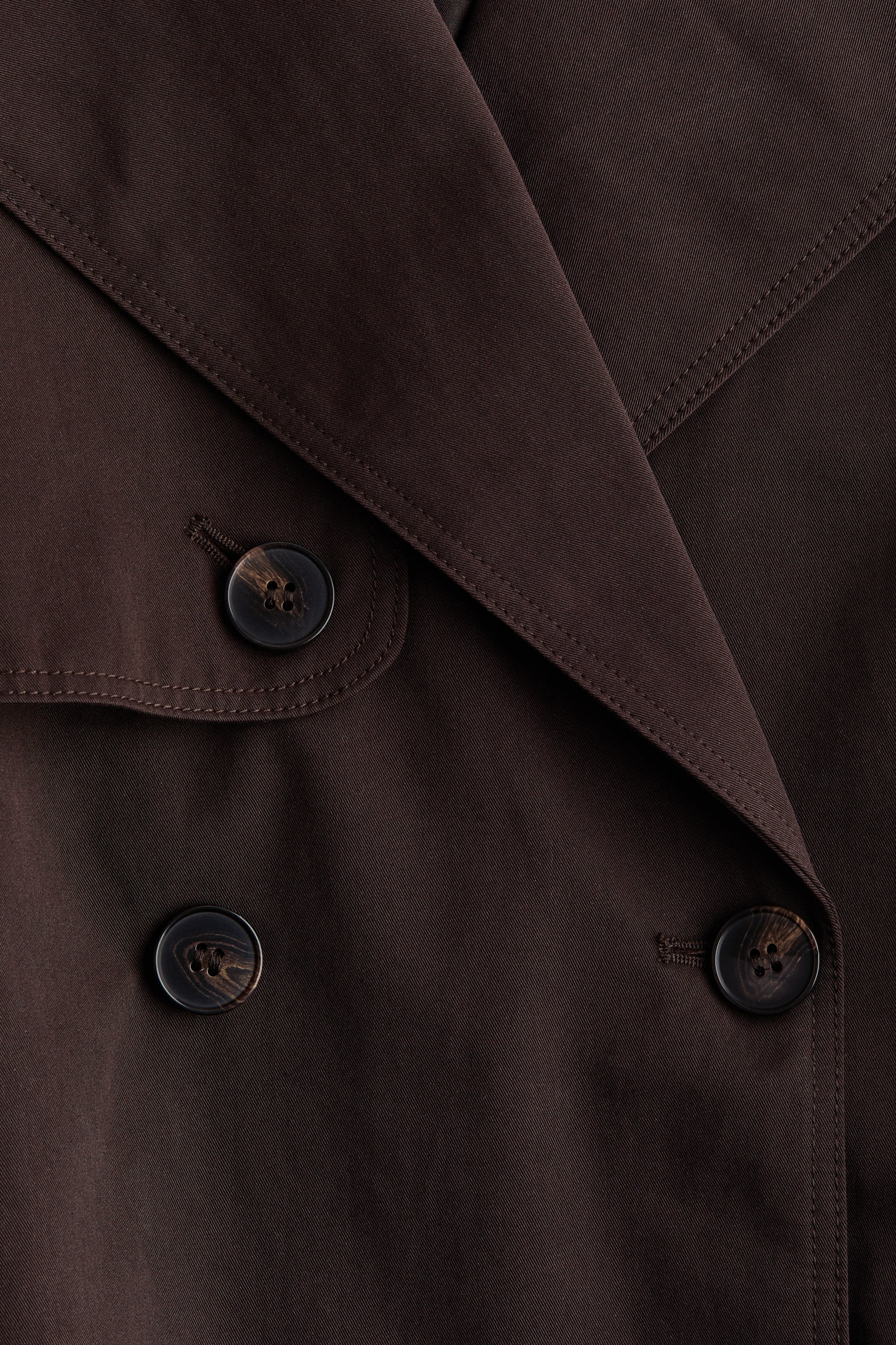Ribbon Trench Coat - Dark Brown
