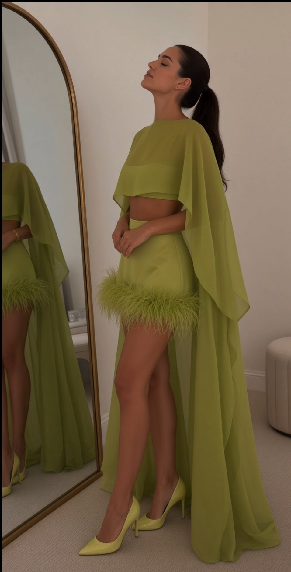 Plume Set - Chartreuse
