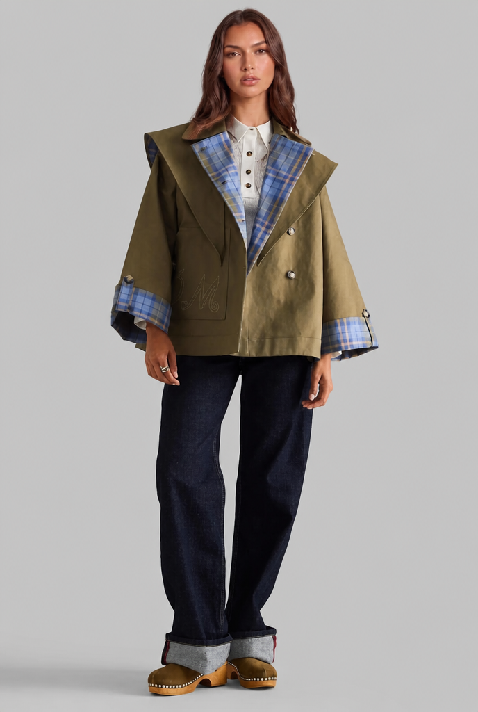 Tartana Trench Coat - Green