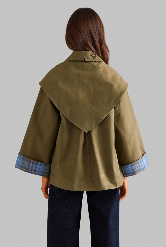 Tartana Trench Coat - Green