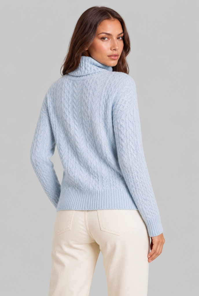 Cable Knit Turtleneck Sweater