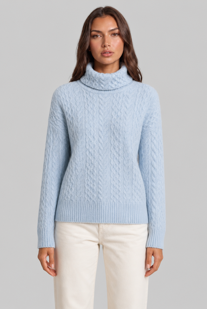 Cable Knit Turtleneck Sweater