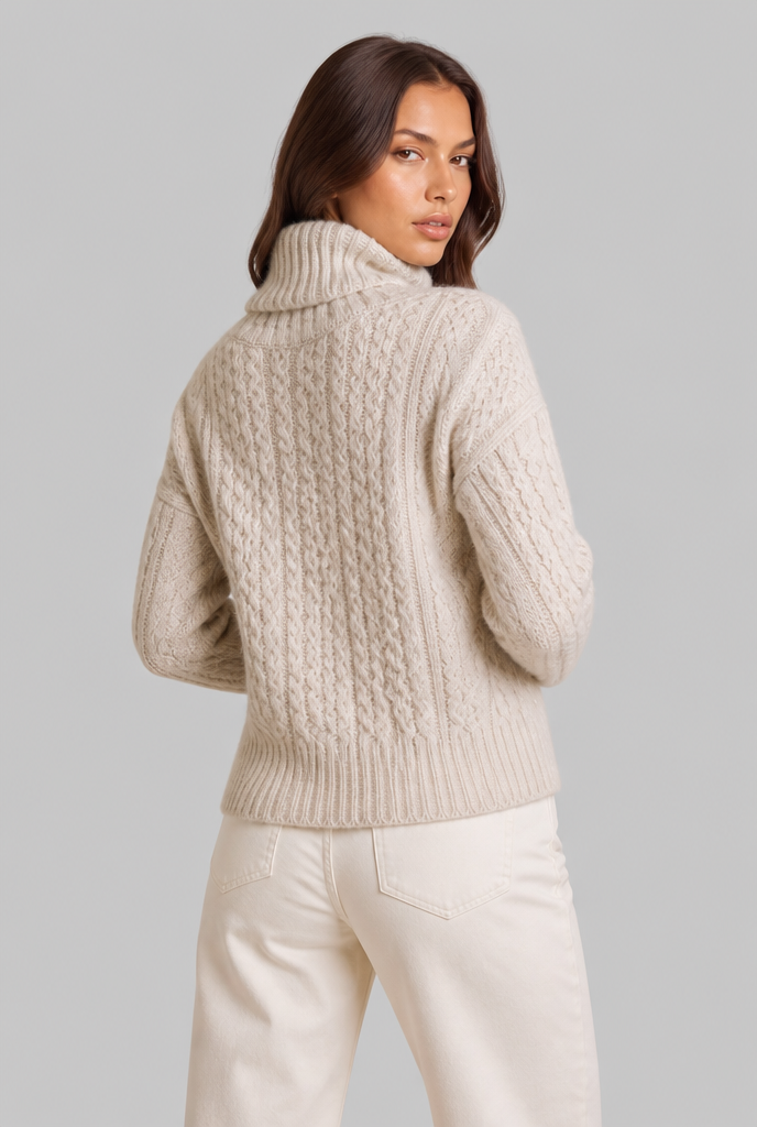 Cable Knit Turtleneck Sweater
