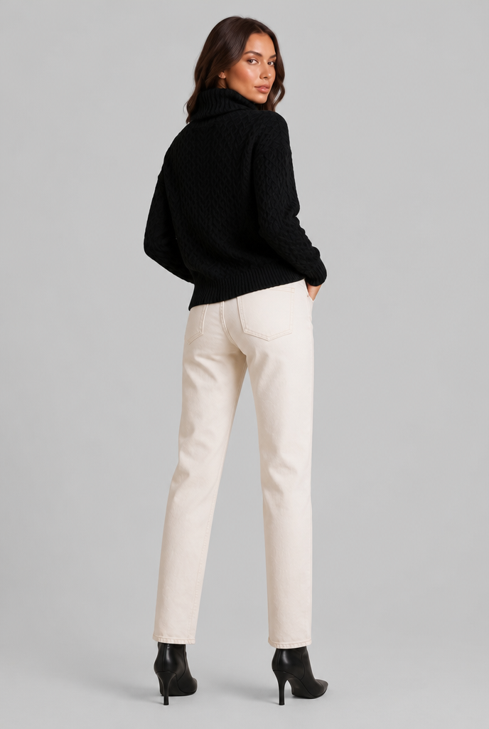 Cable Knit Turtleneck Sweater