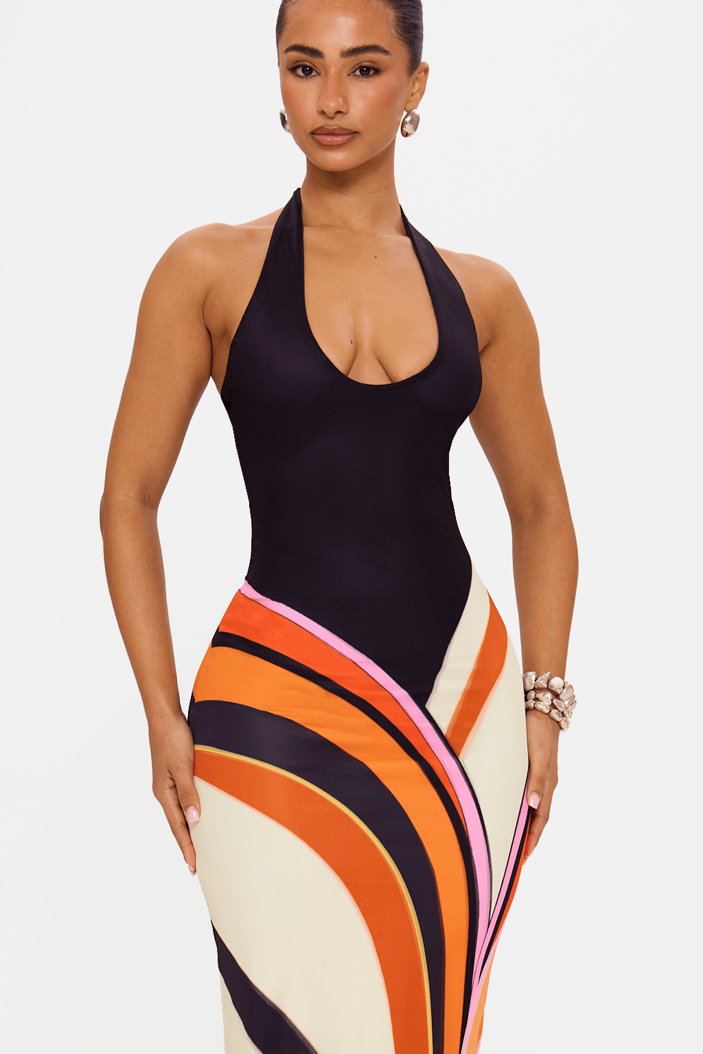 Isabella Maxi Dress - Sunset Bloom