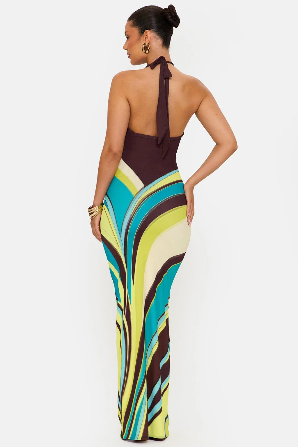Isabella Maxi Dress - Ocean Bloom