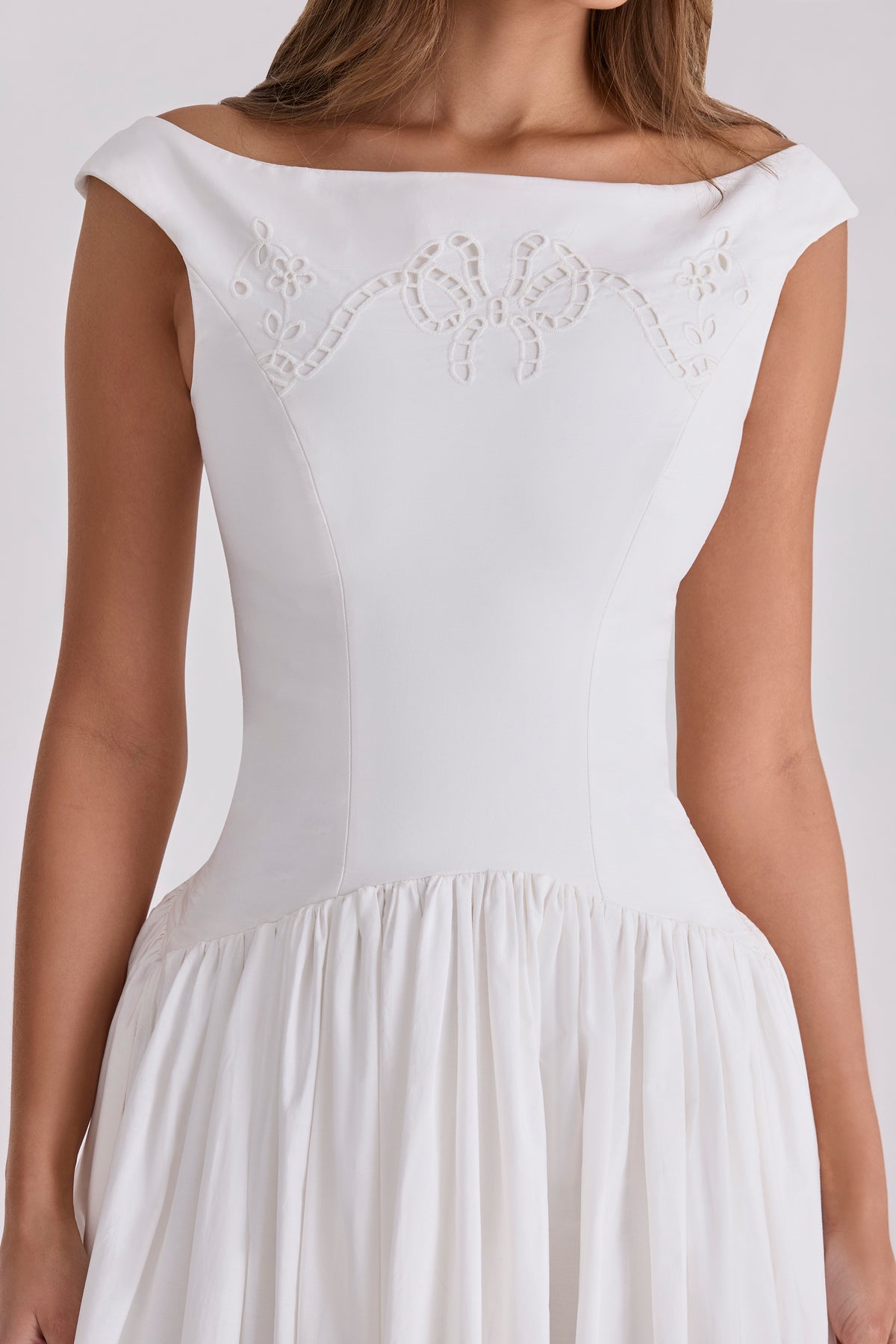 Eyelet Maxi Dress - White