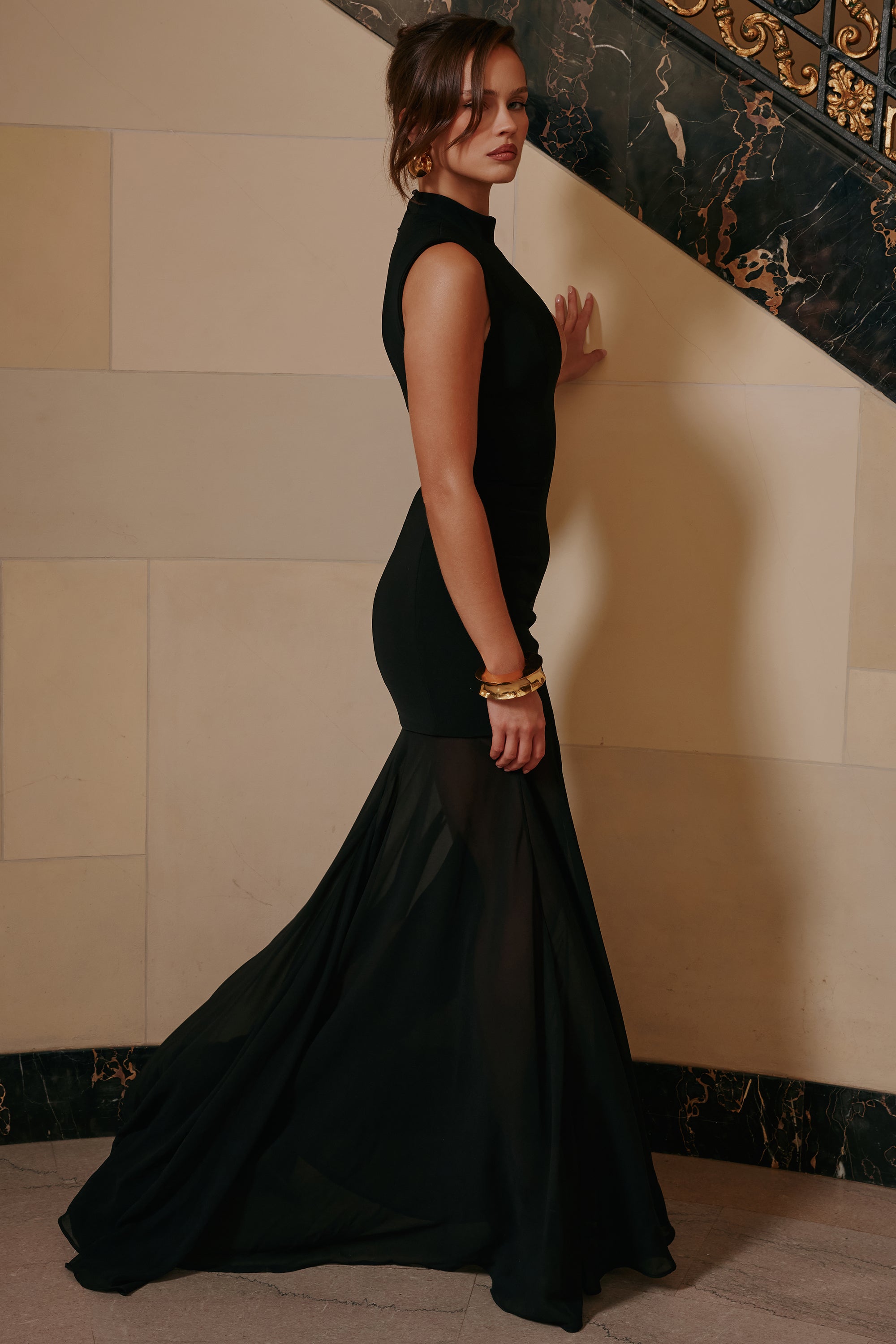 Camille Maxi Dress - Black - 10
