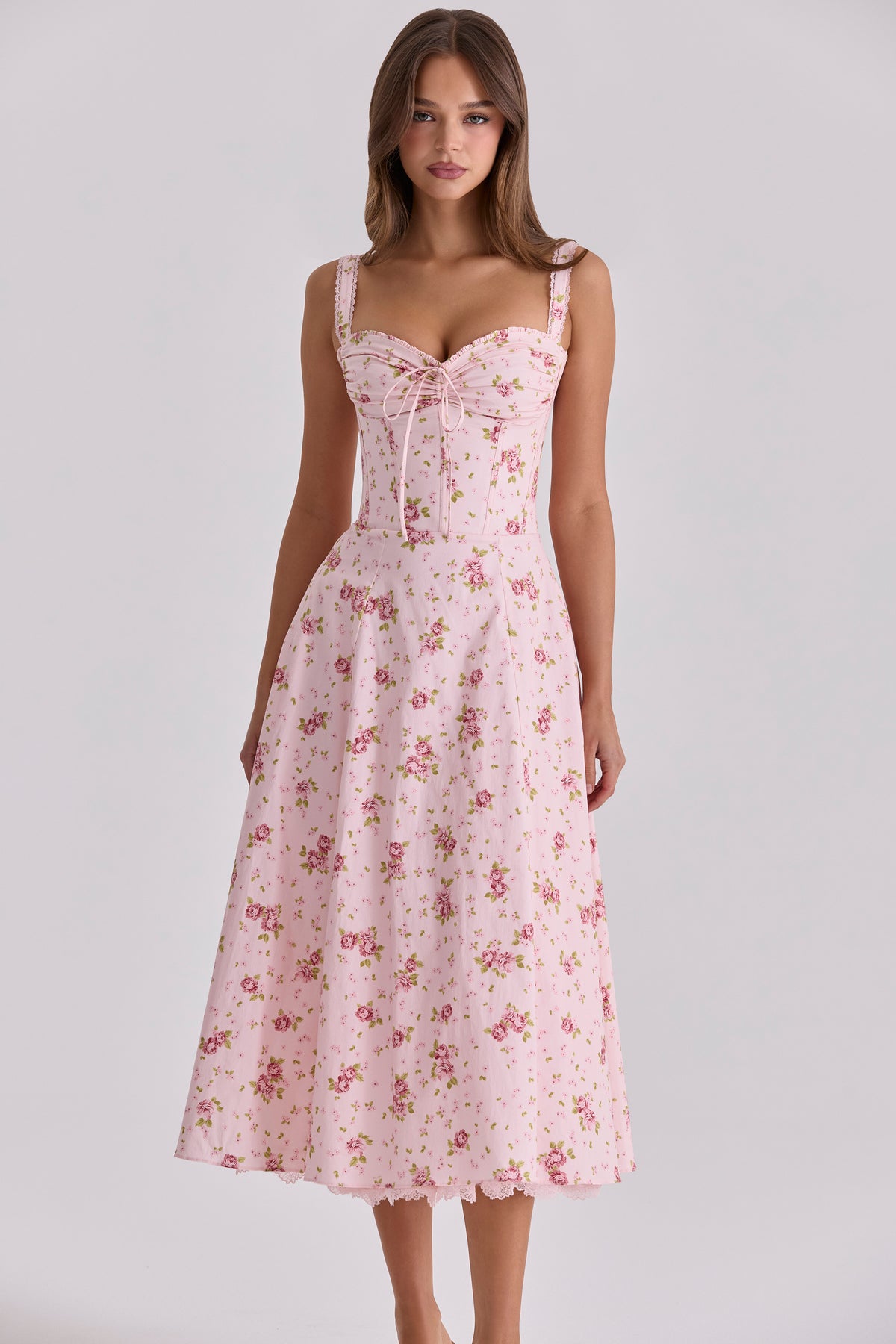 Camille Midi Dress - Vintage Rose