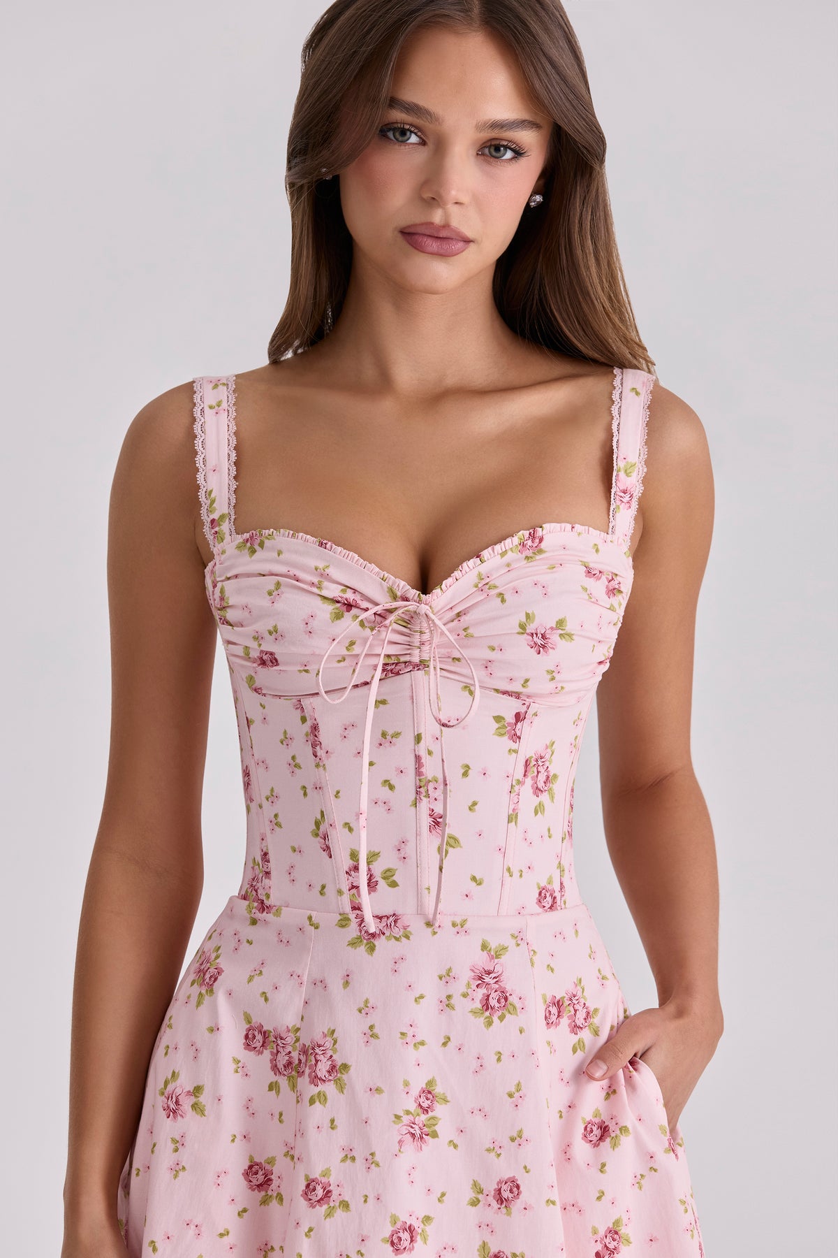 Camille Midi Dress - Vintage Rose