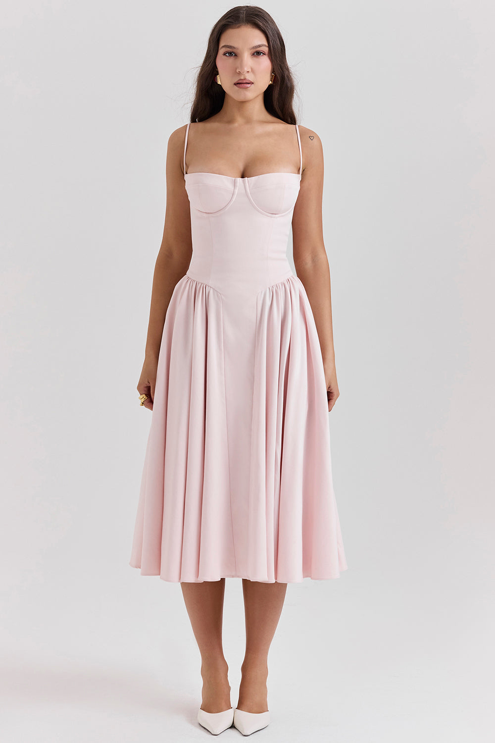 Marguerite Midi Dress - Ballerina Pink