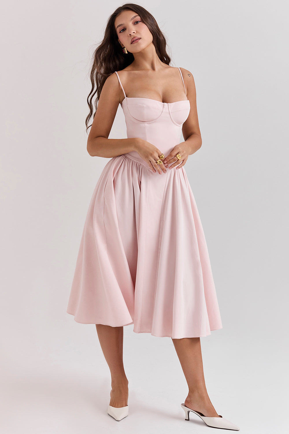 Marguerite Midi Dress - Ballerina Pink