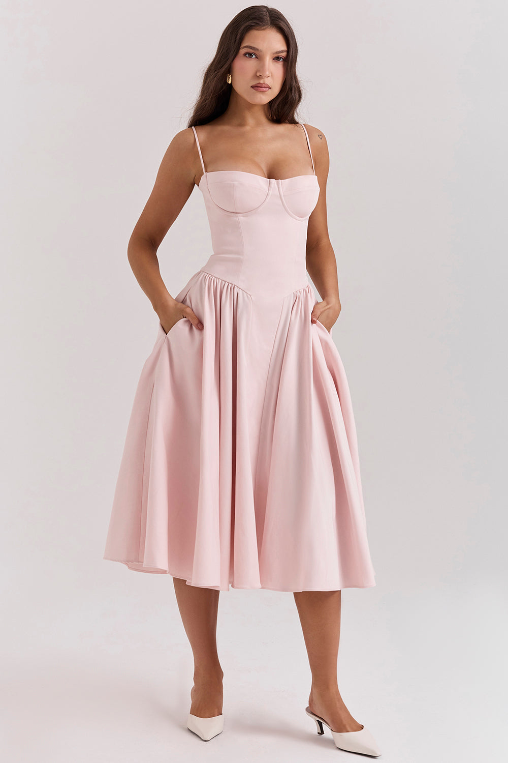 Marguerite Midi Dress - Ballerina Pink