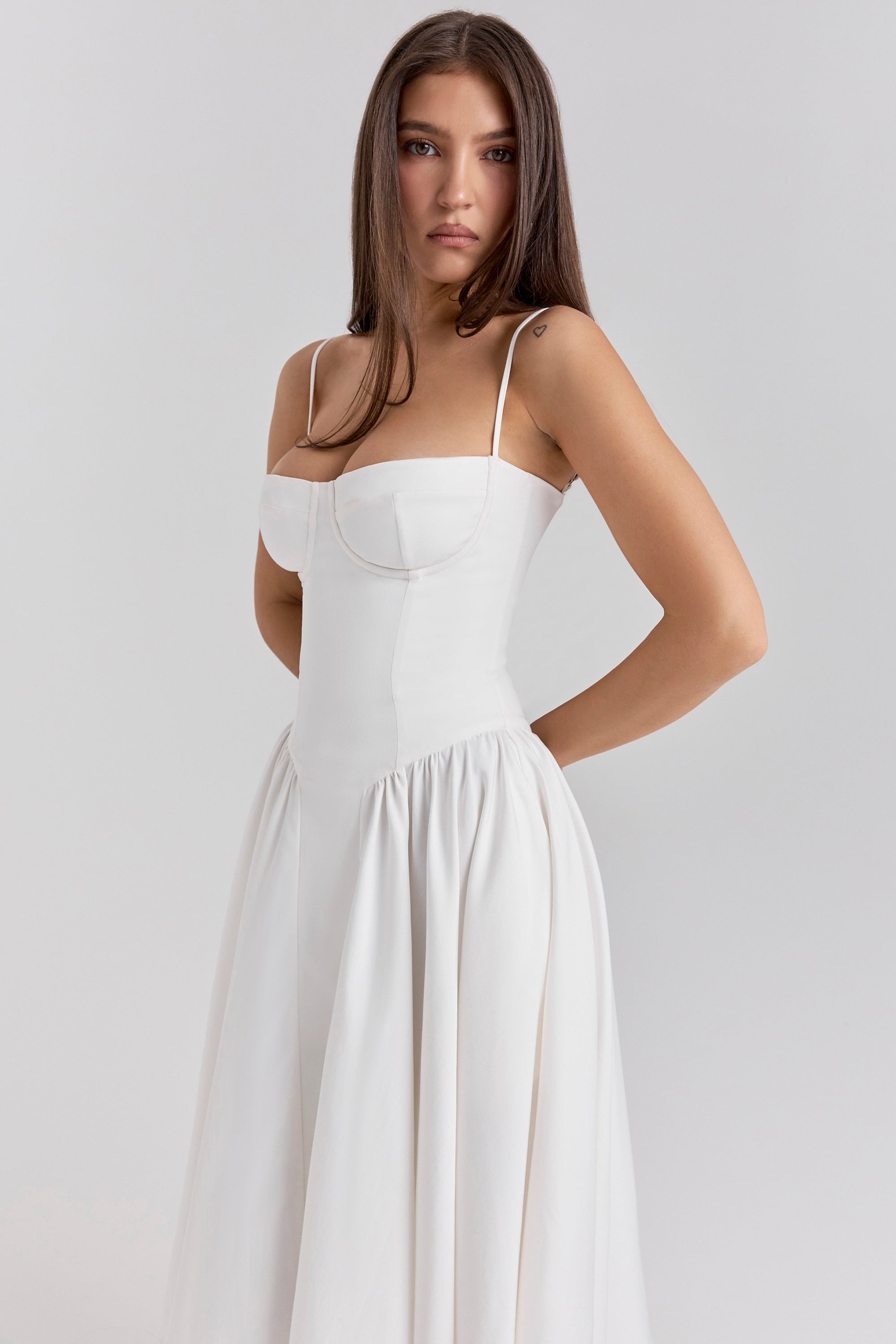Marguerite Midi Dress - White