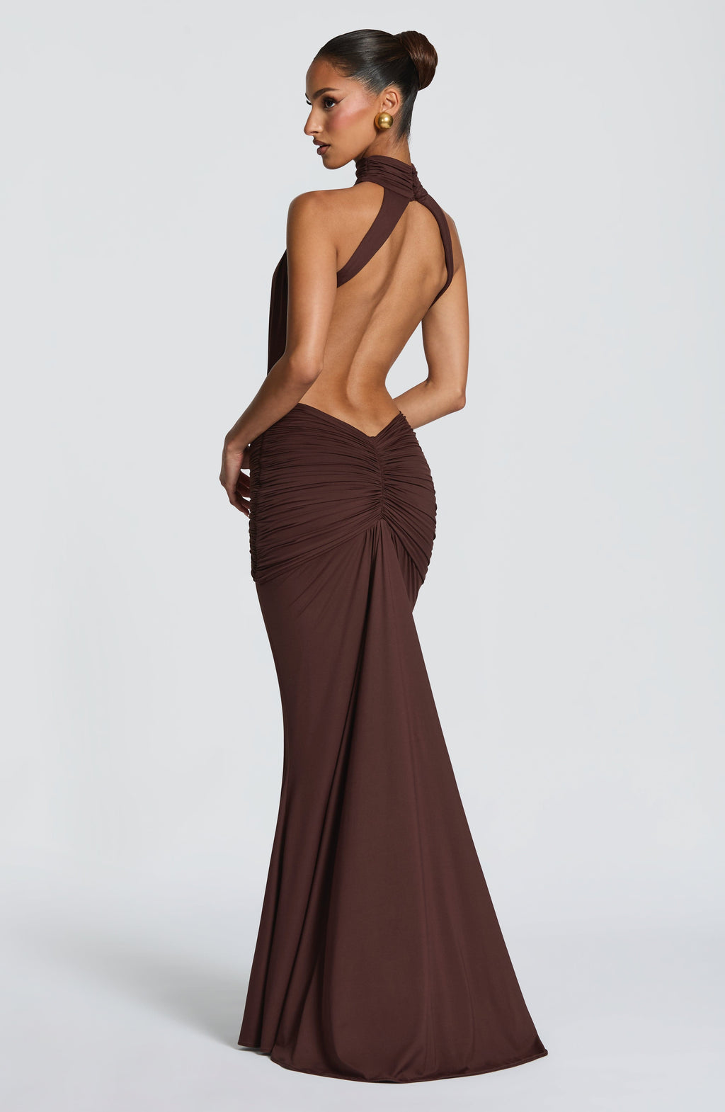 Odessa Maxi Dress - Plum Brown