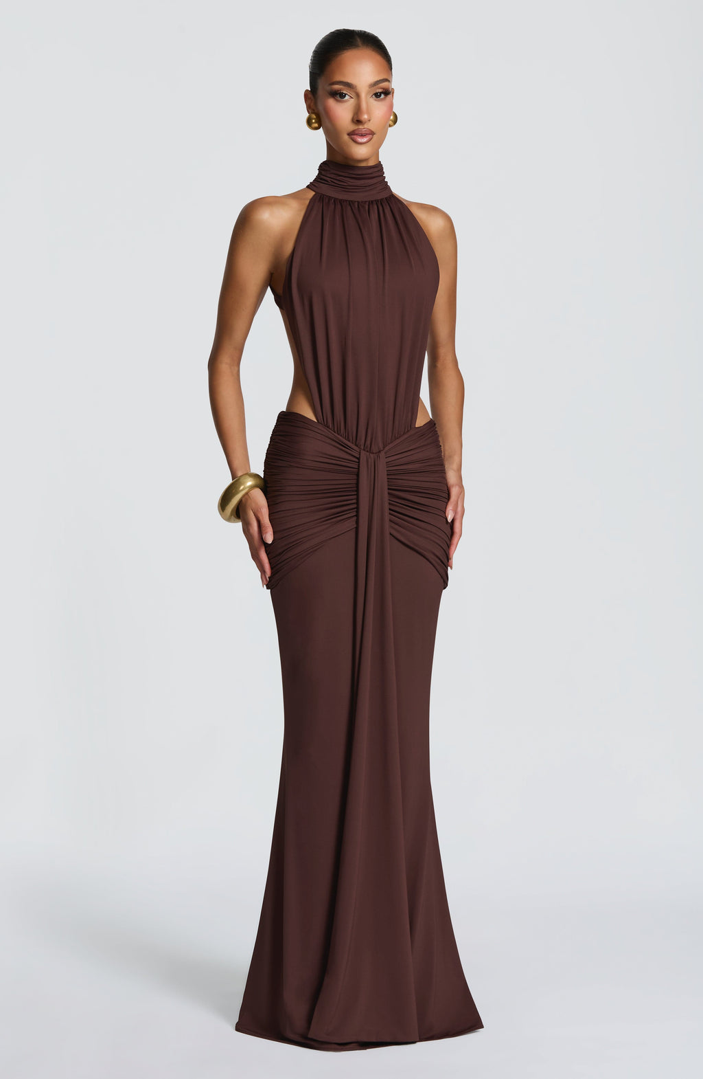 Odessa Maxi Dress - Plum Brown