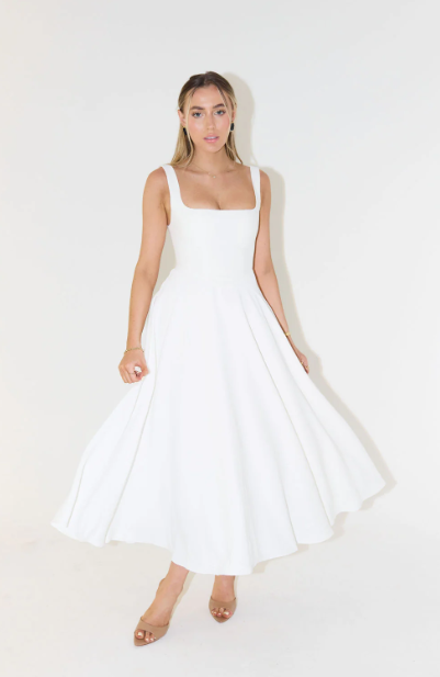 Aimee Midi Dress - White